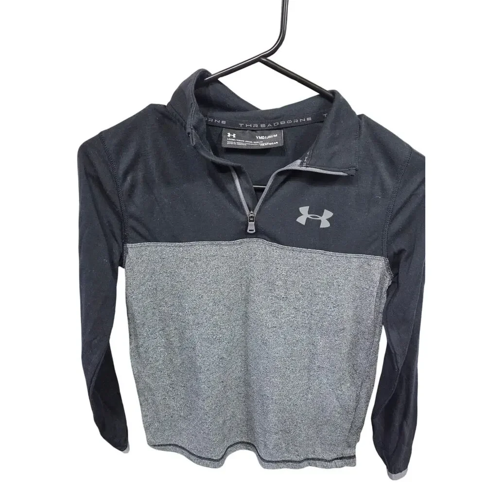 Black and Gray Quarter-Zip - Under Armour - YMD